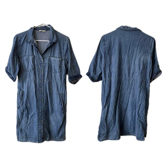 Women's Calvin Klein Jeans 100% Cotton Soft Medium-Wash Denim Dress - Medium - Picture 1 of 7